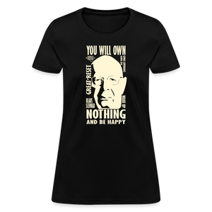 Klaus Schwab You Will Own Nothing Women's T-Shirt - black