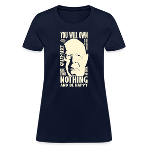 Klaus Schwab You Will Own Nothing Women's T-Shirt - navy