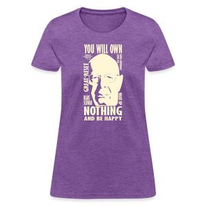 Klaus Schwab You Will Own Nothing Women's T-Shirt - purple heather