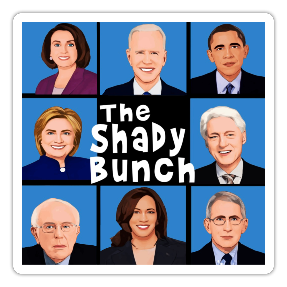 The Shady Bunch Sticker - white matte