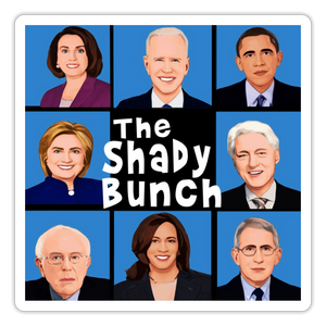 The Shady Bunch Sticker - white matte