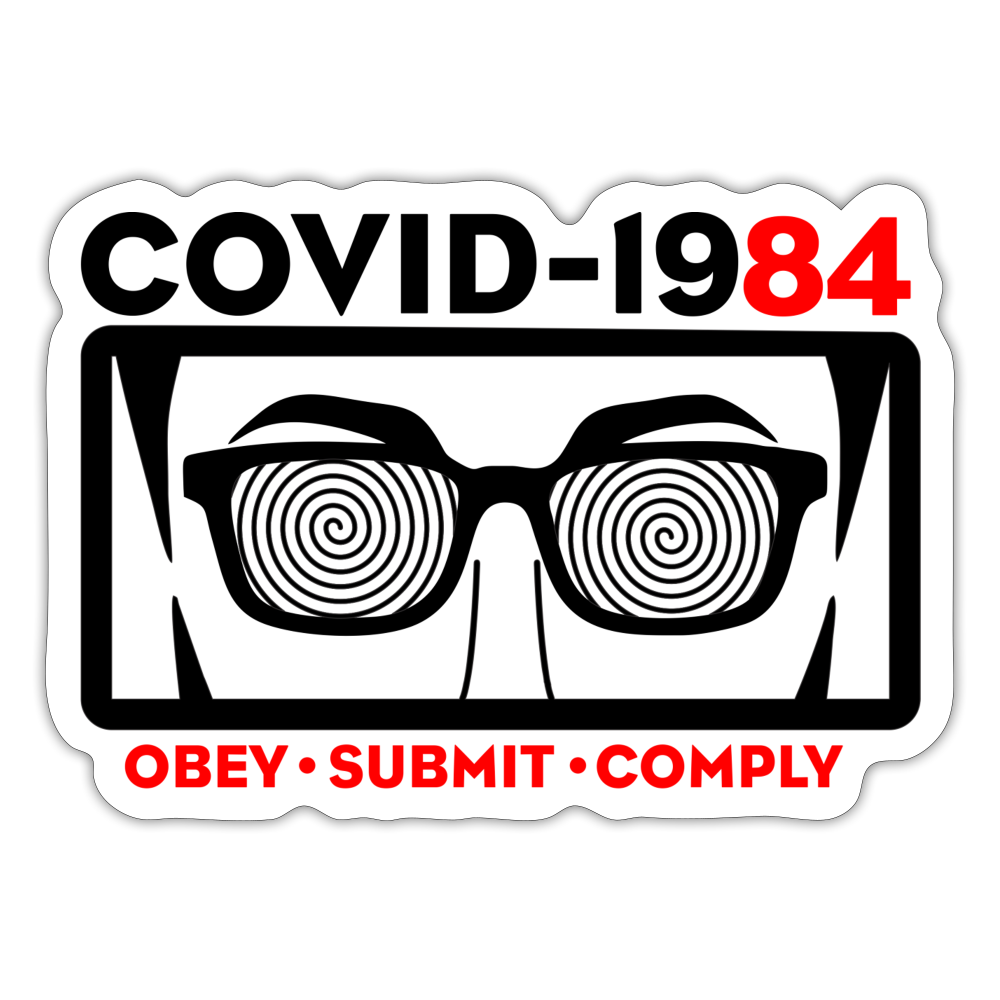 COVID-1984 Sticker - white matte