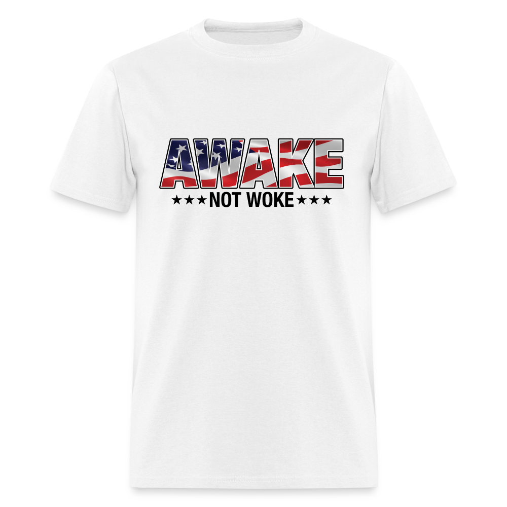 Awake not Woke Classic T-Shirt - white