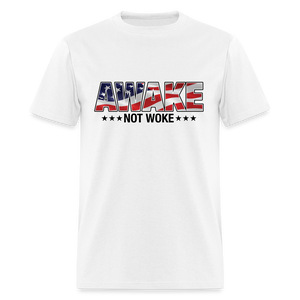 Awake not Woke Classic T-Shirt - white