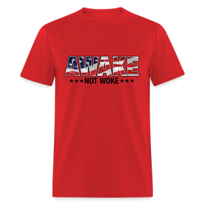 Awake not Woke Classic T-Shirt - red