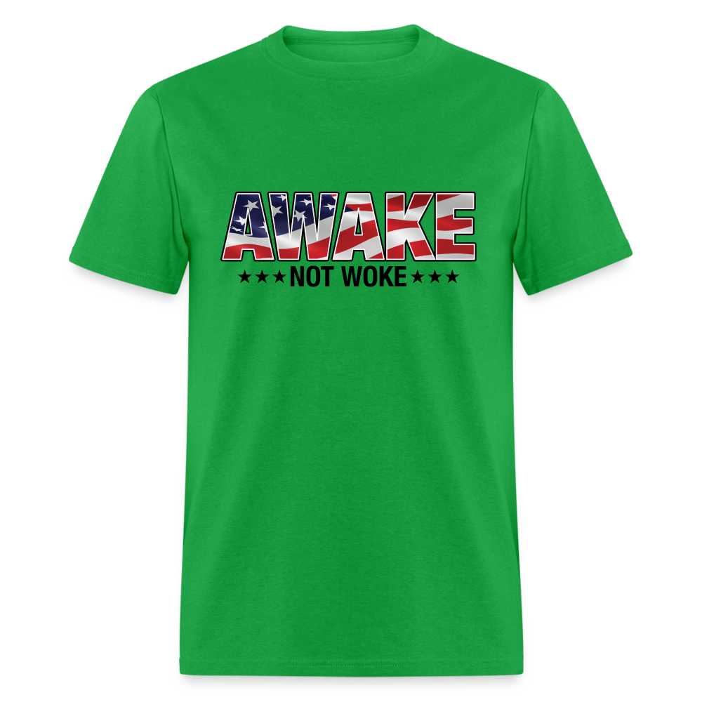 Awake not Woke Classic T-Shirt - bright green