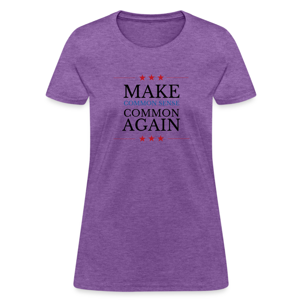 Make Common Sense Common Again Women's T-Shirt - purple heather