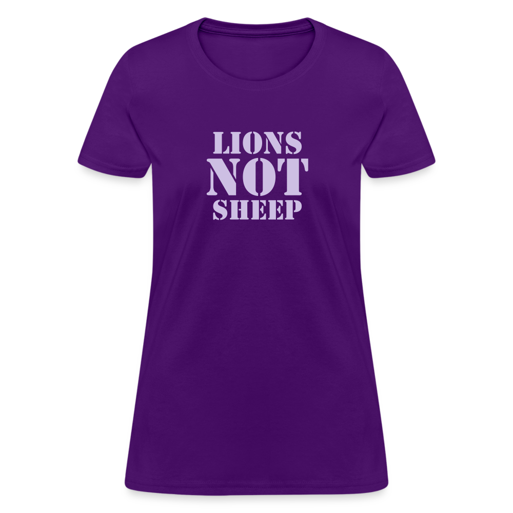 Lions Not Sheep Women's T-Shirt - purple