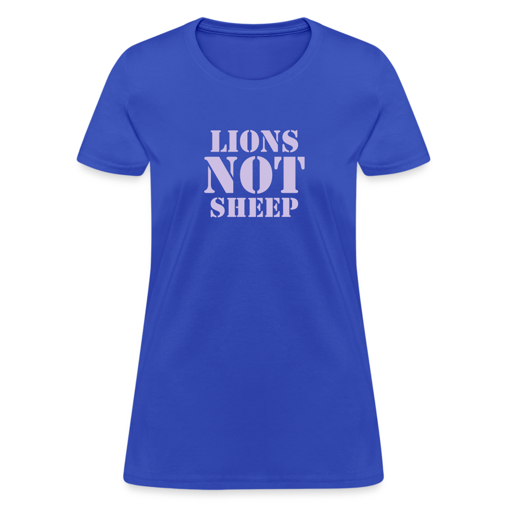 Lions Not Sheep Women's T-Shirt - royal blue