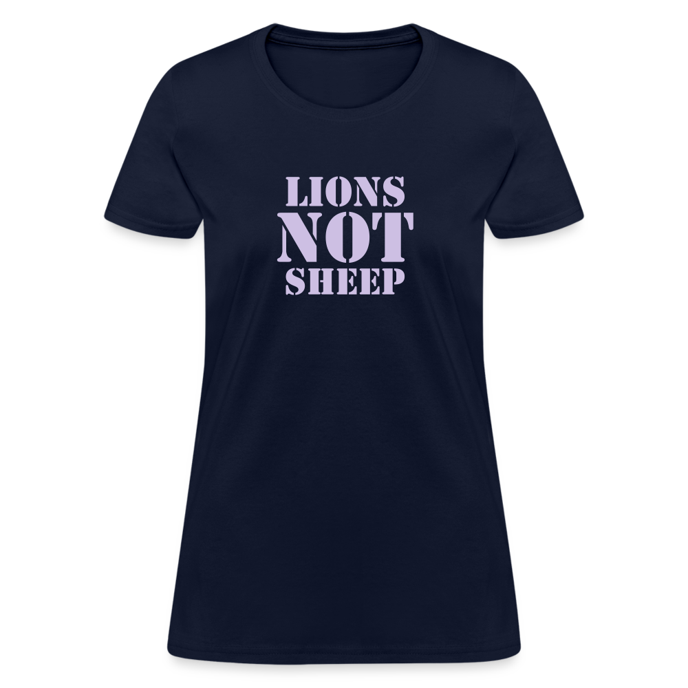 Lions Not Sheep Women's T-Shirt - navy