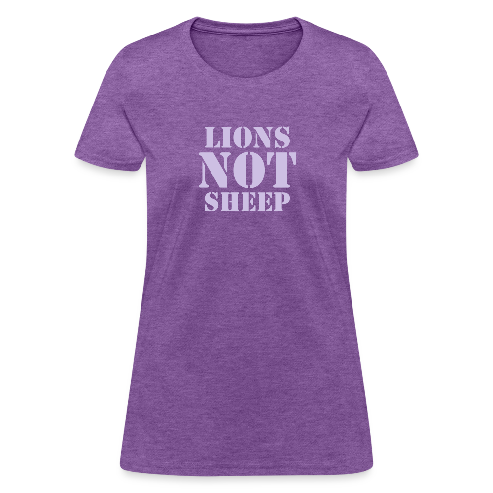 Lions Not Sheep Women's T-Shirt - purple heather