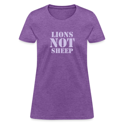 Lions Not Sheep Women's T-Shirt - purple heather