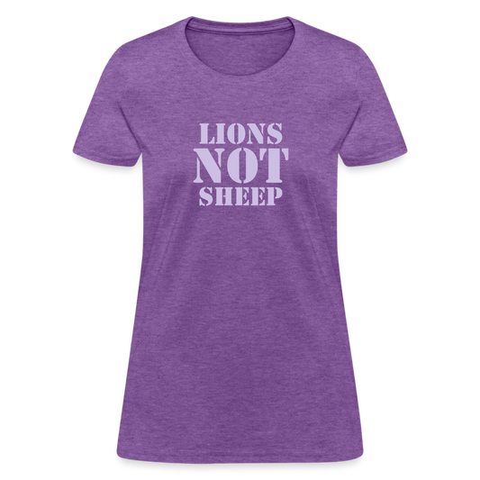 Lions Not Sheep Women's T-Shirt - purple heather