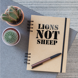 Lions Not Sheep Sticker - transparent glossy