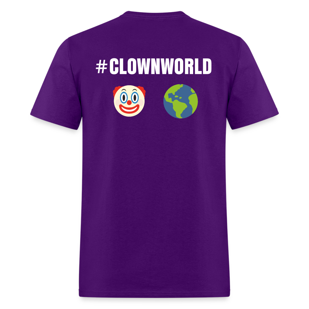 #CLOWNWORLD Back Print Men's T-Shirt - purple