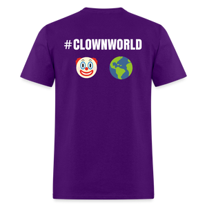 #CLOWNWORLD Back Print Men's T-Shirt - purple