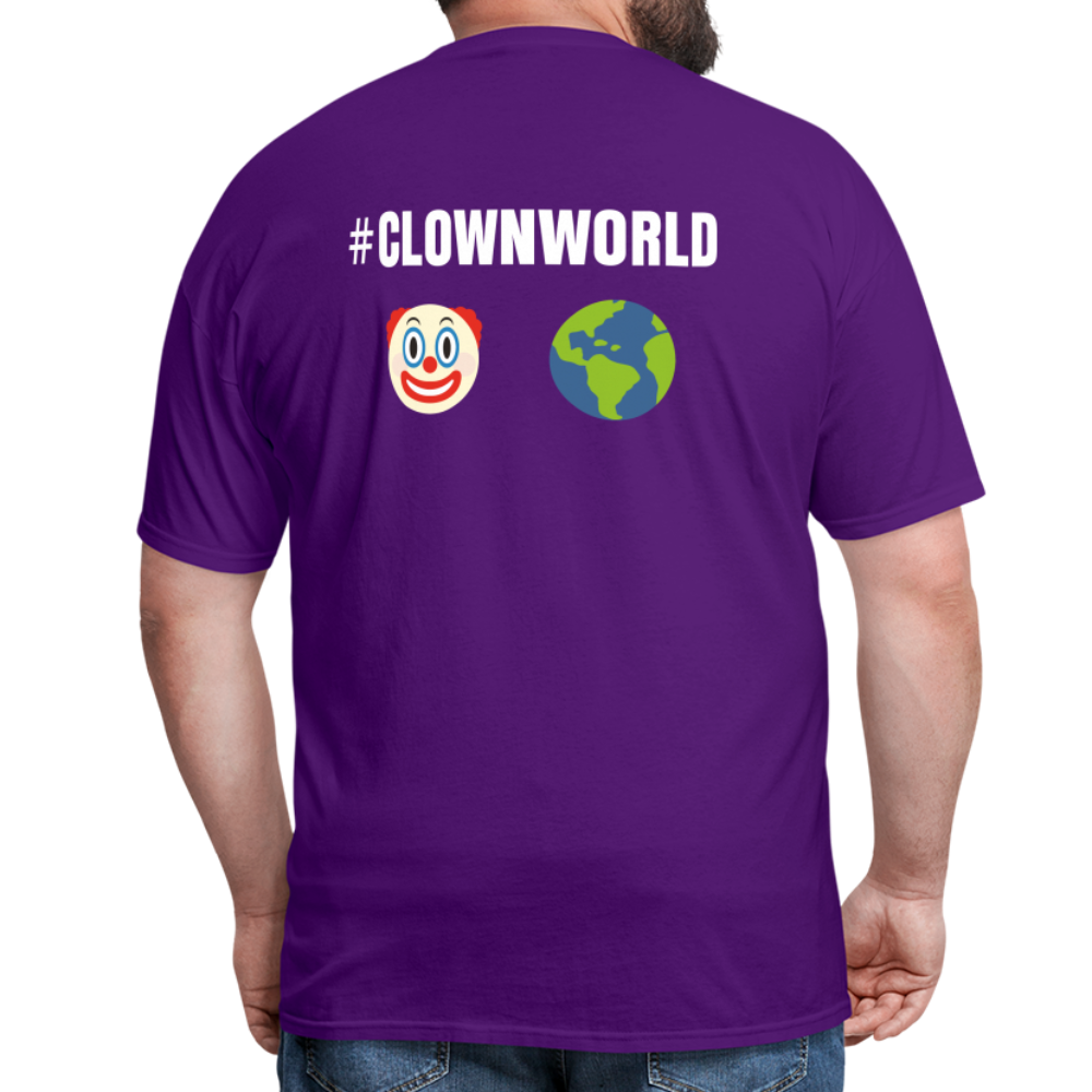 #CLOWNWORLD Back Print Men's T-Shirt - purple