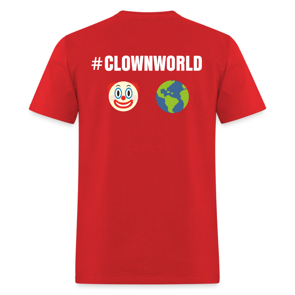 #CLOWNWORLD Back Print Men's T-Shirt - red