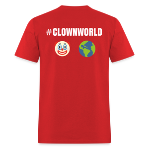 #CLOWNWORLD Back Print Men's T-Shirt - red