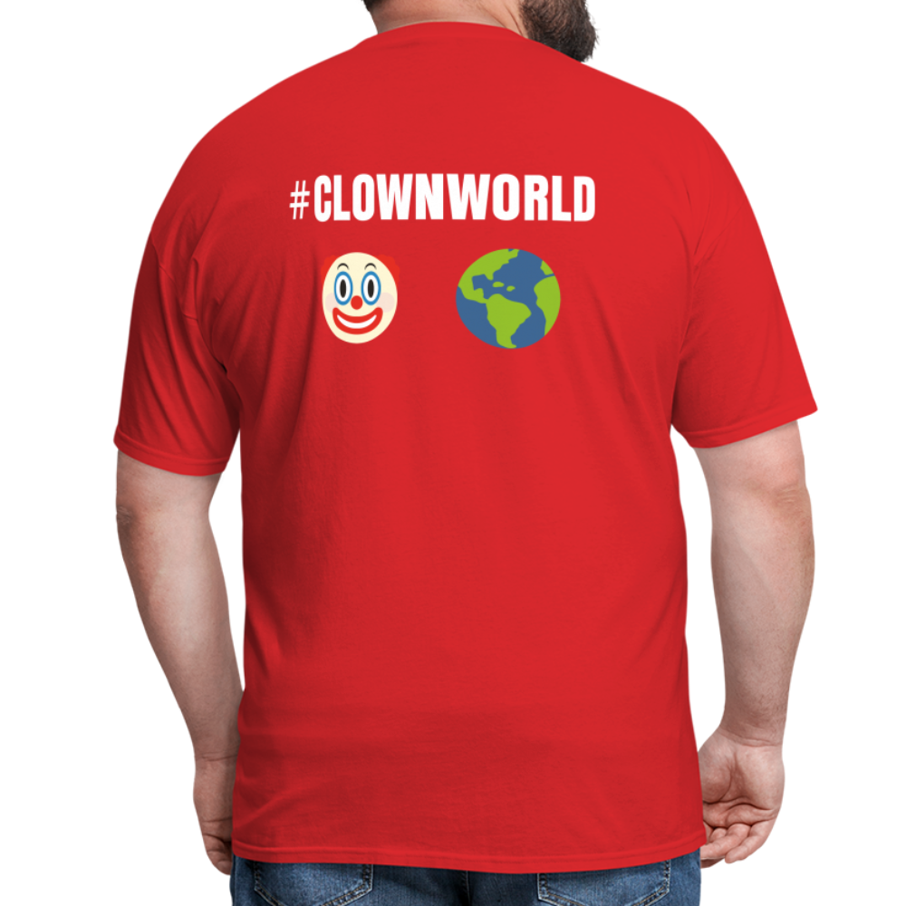 #CLOWNWORLD Back Print Men's T-Shirt - red