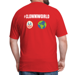 #CLOWNWORLD Back Print Men's T-Shirt - red