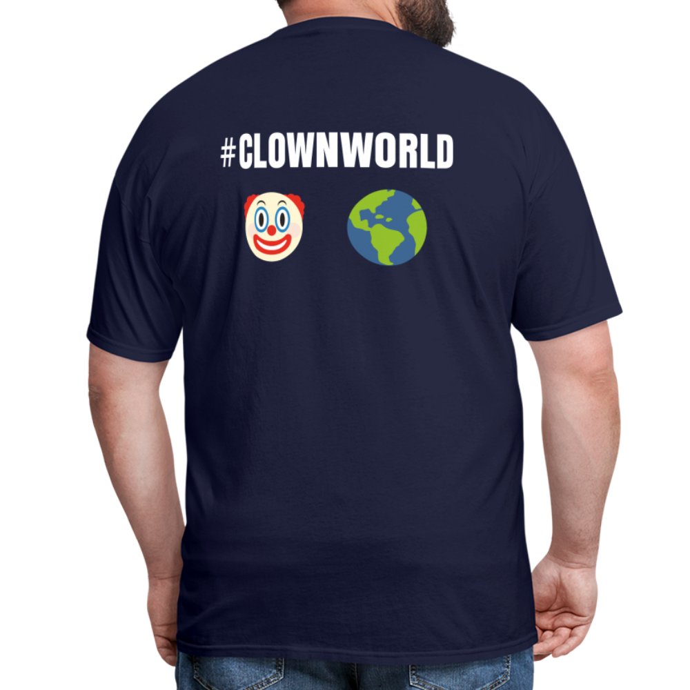 #CLOWNWORLD Back Print Men's T-Shirt - navy