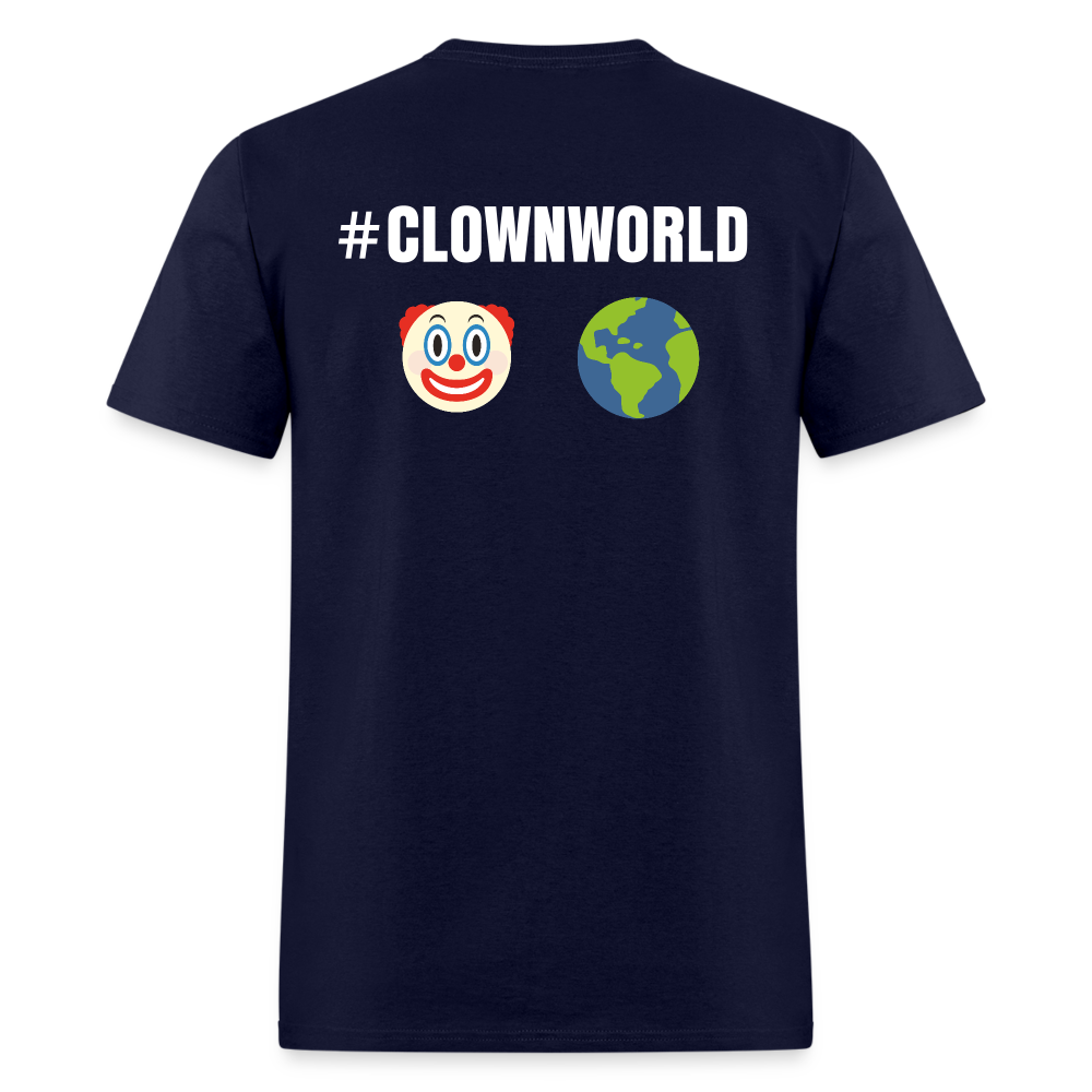 #CLOWNWORLD Back Print Men's T-Shirt - navy