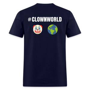 #CLOWNWORLD Back Print Men's T-Shirt - navy