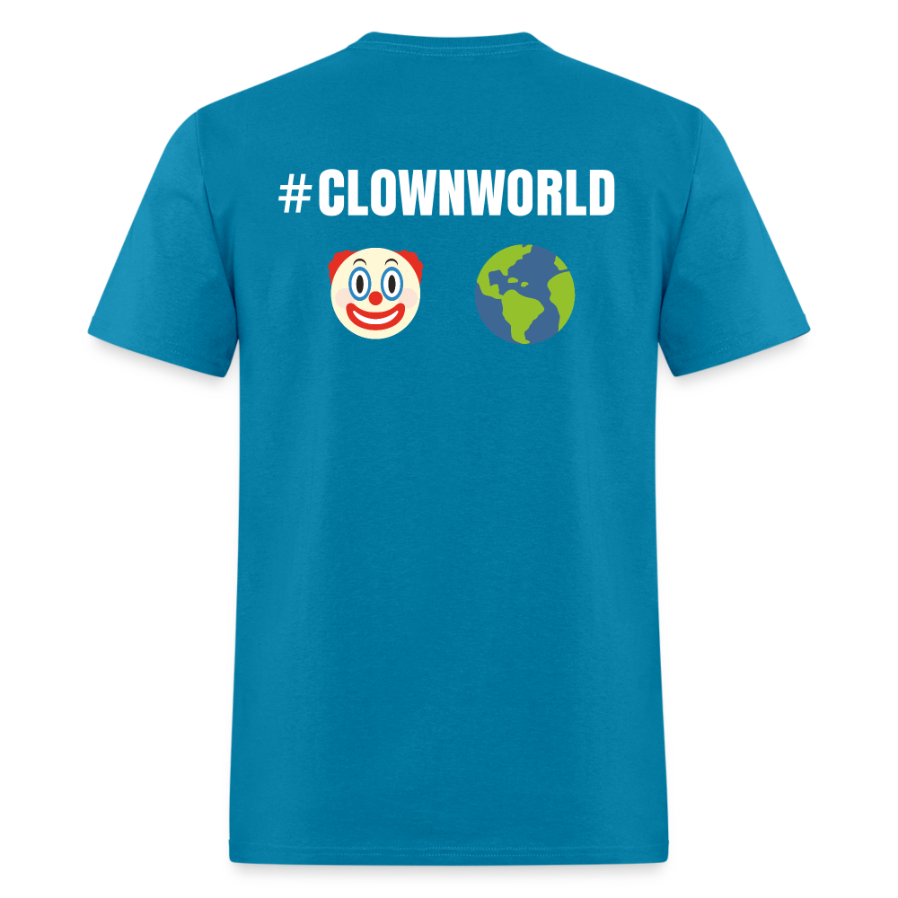 #CLOWNWORLD Back Print Men's T-Shirt - turquoise