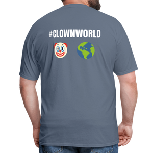 #CLOWNWORLD Back Print Men's T-Shirt - denim