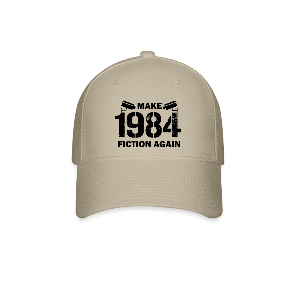 Make 1984 Fiction Again Flexfit Baseball Cap - khaki