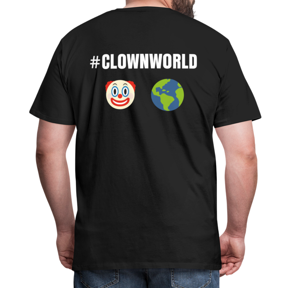 #CLOWNWORLD Back Print Men's Premium T-Shirt - black