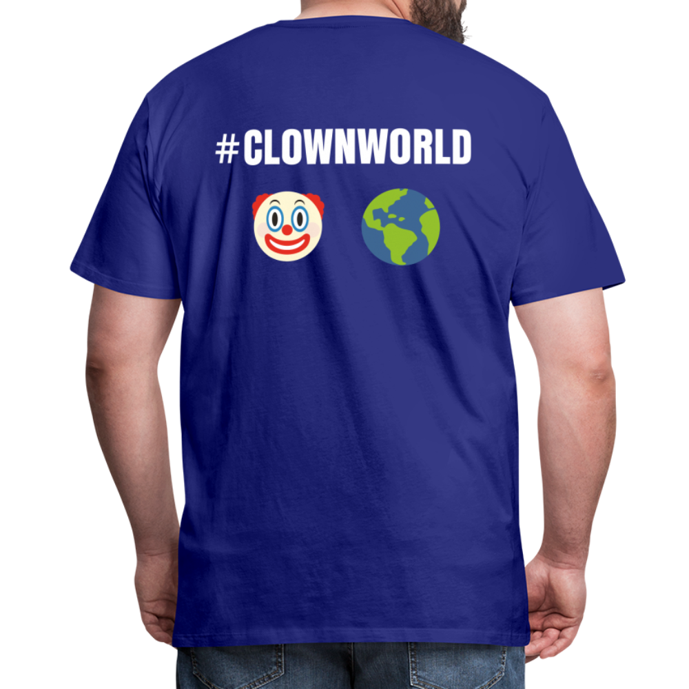 #CLOWNWORLD Back Print Men's Premium T-Shirt - royal blue