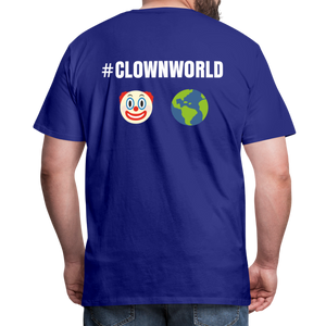 #CLOWNWORLD Back Print Men's Premium T-Shirt - royal blue