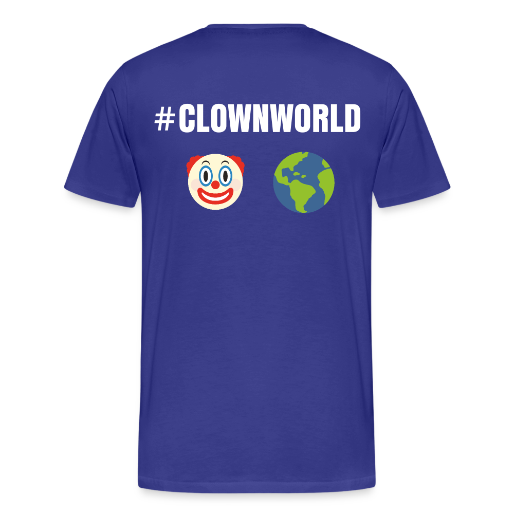 #CLOWNWORLD Back Print Men's Premium T-Shirt - royal blue