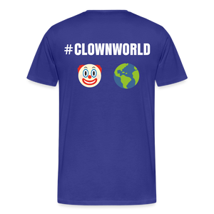 #CLOWNWORLD Back Print Men's Premium T-Shirt - royal blue