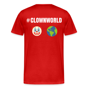 #CLOWNWORLD Back Print Men's Premium T-Shirt - red