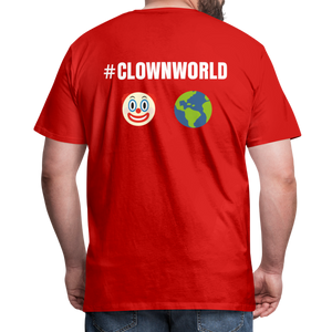 #CLOWNWORLD Back Print Men's Premium T-Shirt - red