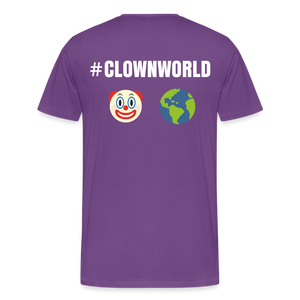 #CLOWNWORLD Back Print Men's Premium T-Shirt - purple