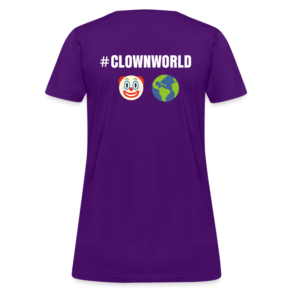 #CLOWNWORLD Back Print Women's T-Shirt - purple