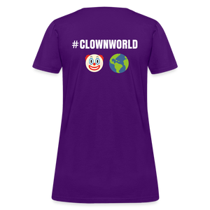 #CLOWNWORLD Back Print Women's T-Shirt - purple