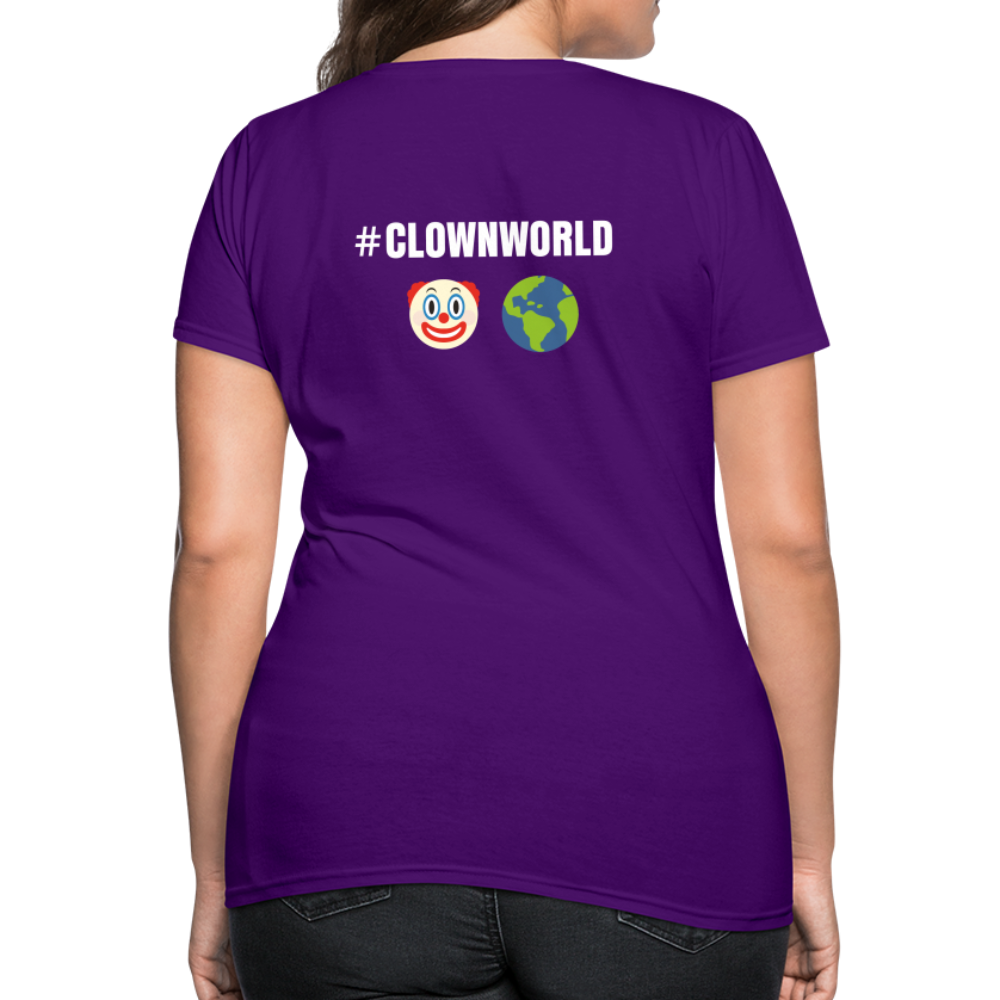 #CLOWNWORLD Back Print Women's T-Shirt - purple