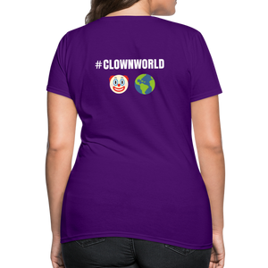 #CLOWNWORLD Back Print Women's T-Shirt - purple