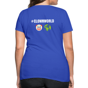 #CLOWNWORLD Back Print Women's T-Shirt - royal blue