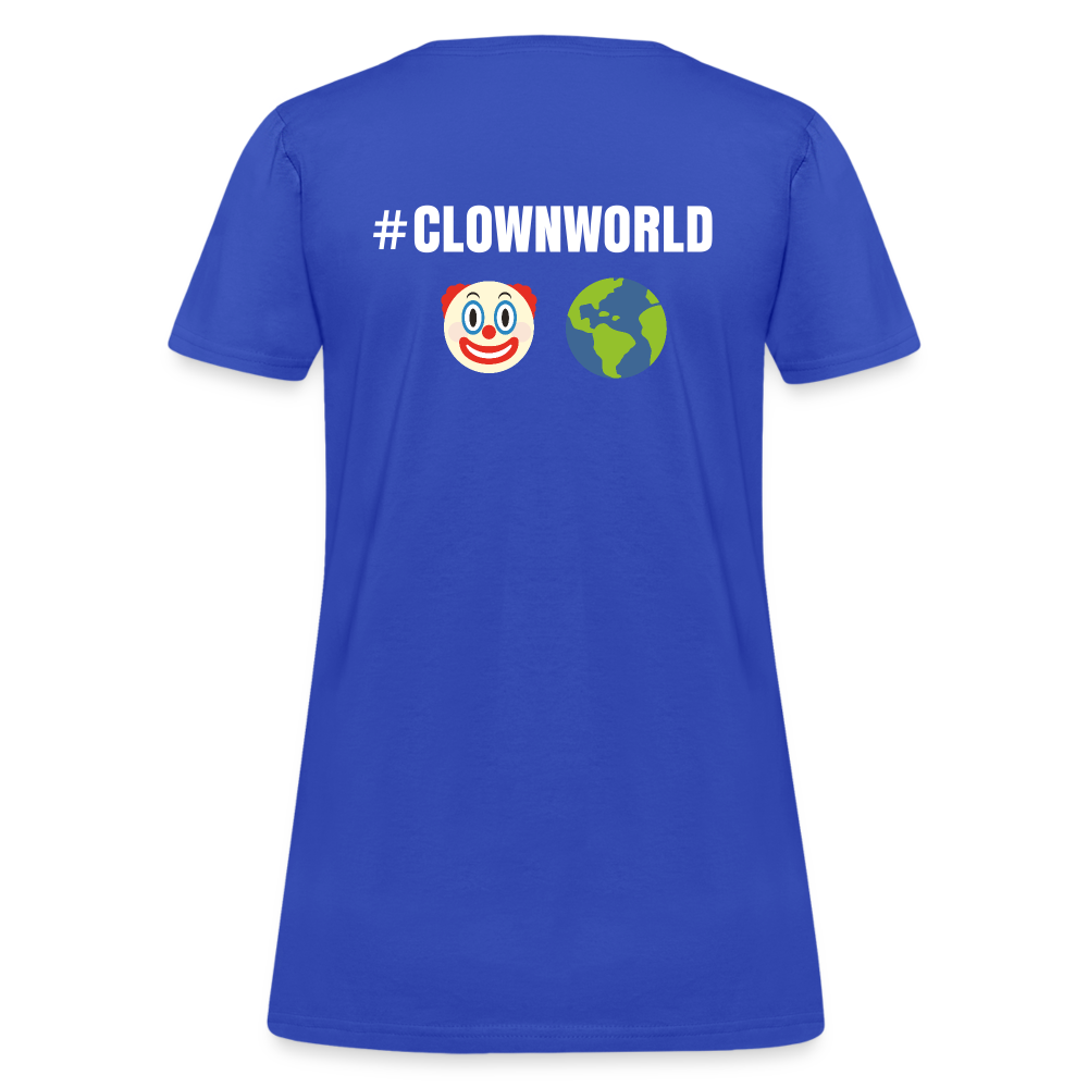 #CLOWNWORLD Back Print Women's T-Shirt - royal blue