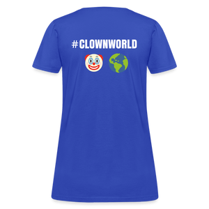 #CLOWNWORLD Back Print Women's T-Shirt - royal blue