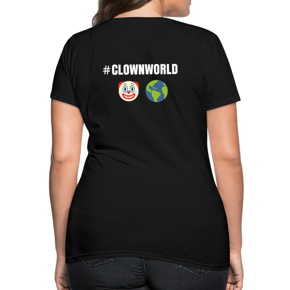 #CLOWNWORLD Back Print Women's T-Shirt - black