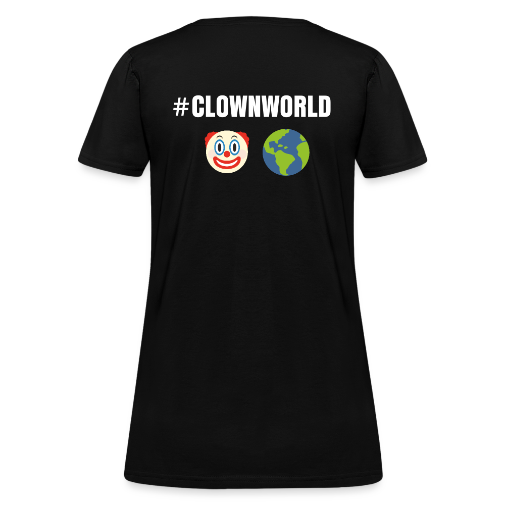 #CLOWNWORLD Back Print Women's T-Shirt - black