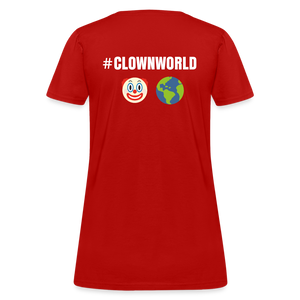 #CLOWNWORLD Back Print Women's T-Shirt - red