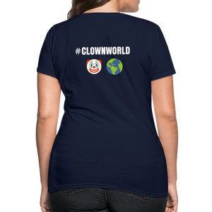 #CLOWNWORLD Back Print Women's T-Shirt - navy